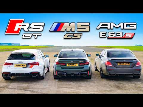 BMW M5 CS vs Audi RS6 GT vs AMG E63 S: ARRANCONES