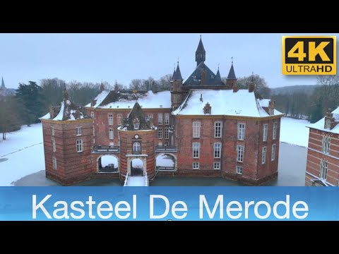 **Kasteel Castle De Merode Westerlo © wintersetting 4K#drone #history #belgium #castle