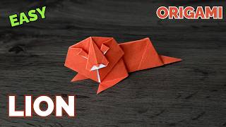 Origami Lion Easy Tutorial For Beginners🦁 (Perfect for Lion King Fans!) | DIY Lion Origami Craft