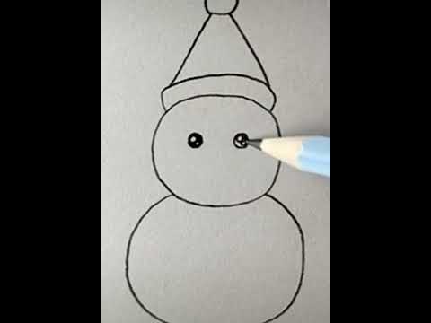 Snowman Drawing⛄#shorts #drawing