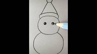Snowman Drawing⛄#shorts #drawing