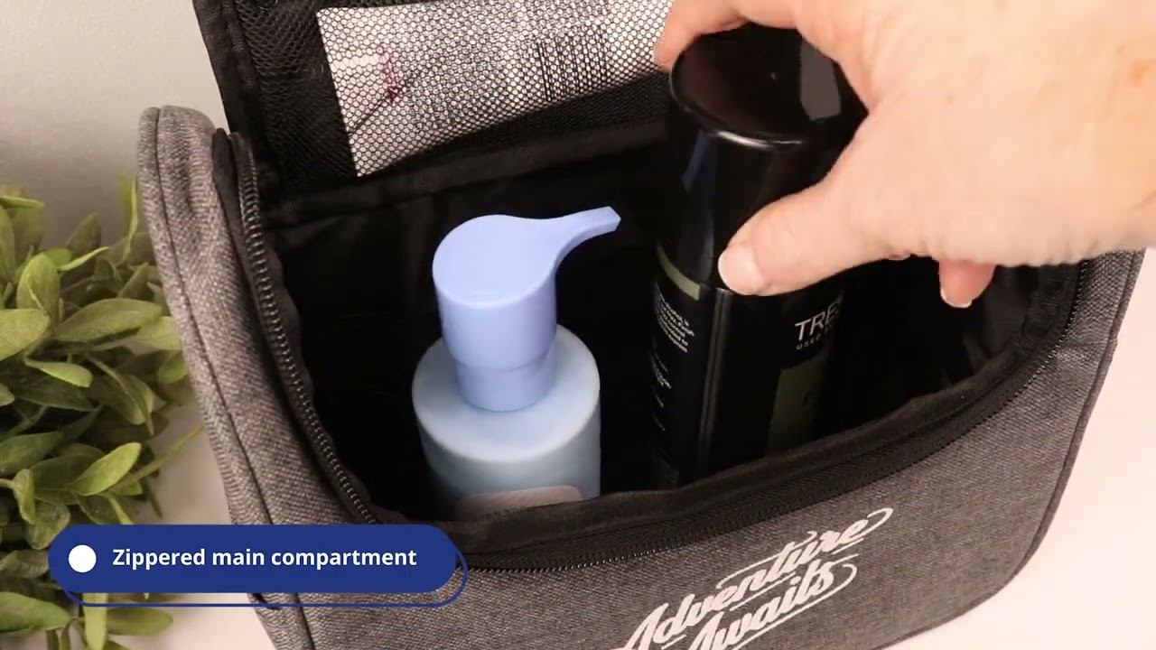 Road Trip Heathered Toiletry Bags