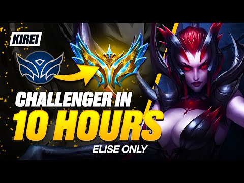 UNRANKED to CHALLENGER in 10 Hours - Elise Gameplay