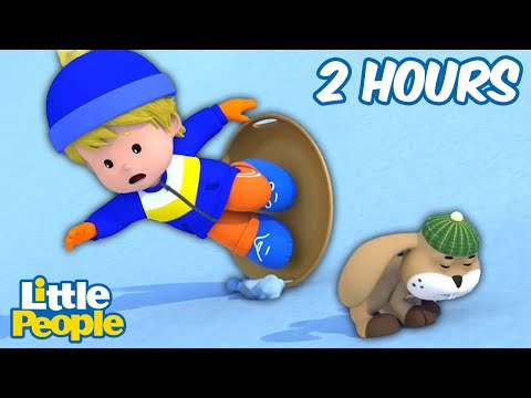 Someone Has Stolen Eddie's Sled | 2 Hours of Full Episodes | Little People – Fisher Price - Kids TV Series, Kingdom Kids Zone - Little People - Fisher Price