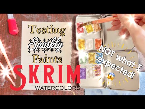 Testing Skrim Sparkly Watercolors!  Did not go as planned! 😱