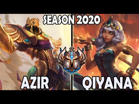 Faker AZIR vs QIYANA [ MID ] Lol Ranked Korea