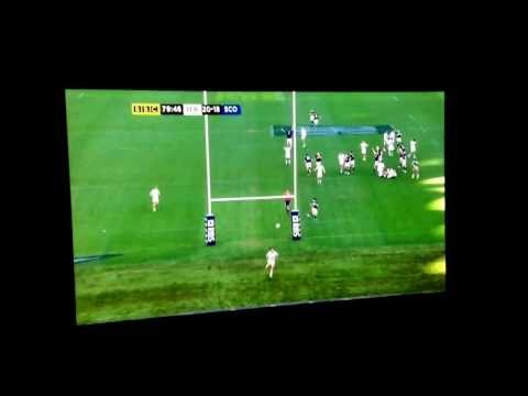 Duncan Weir drop goal against Italy