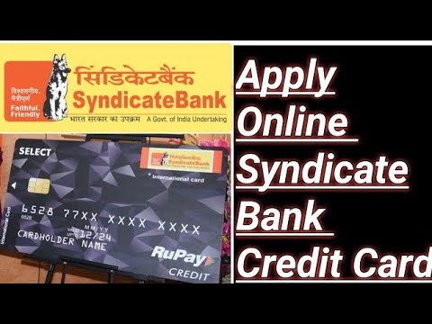 How To Apply Online Syndicate Bank Credit Card|Syndicate Bank Credit Card|Credit Card