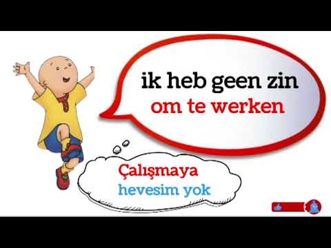 NEDERLANDS LEREN "OM TE" / Hollandaca Öğreniyorum Dialog Cümleleri 8