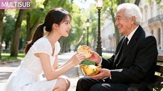 穷女孩好心给流浪老人一个烧饼，没想到他竟是亿万富豪，直接认她当孙媳！❤️ #甜宠 #cdrama #爱情 #OverbearingCEO