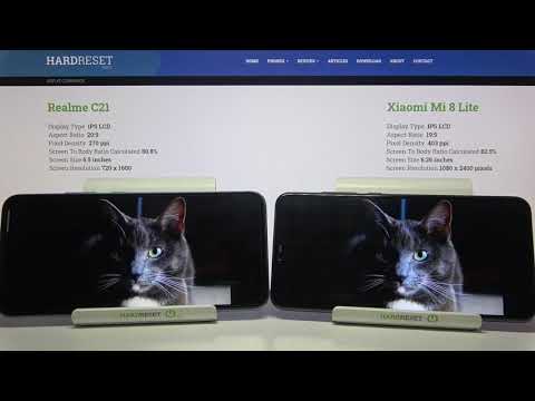 Display Comparison REALME C21 vs XIAOMI Mi 8 Lite – Display Quality Test Head-to-Head