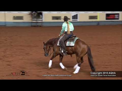 SKEETS WHIZARD ridden by AMY R STONEY   2018 AQHA World Show Am  Reining, FINALS