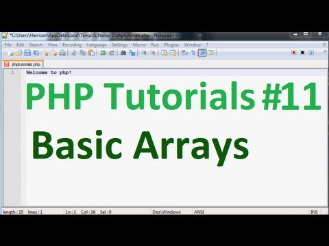 Basic PHP Tutorial 11 Arrays part 1 basic array
