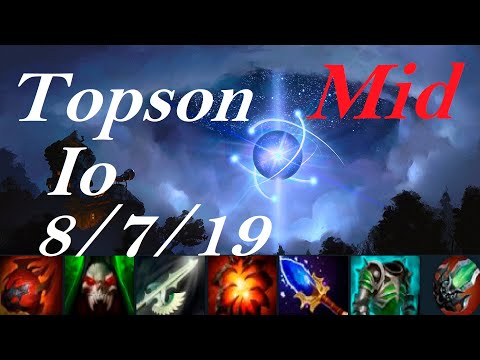 Topson mid Io vs Puck - 100% good with Legion Commander - dota2