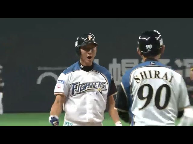 【3回裏】ファイターズ・淺間 難攻不落ホークス・バンデンハークから3ベースヒット!! 2015/9/23 F-H