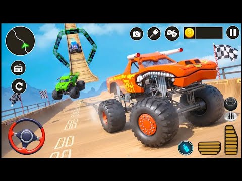 amazing Truck Stunts & death racing 2023, Monster Car Derby Crash Stunts,