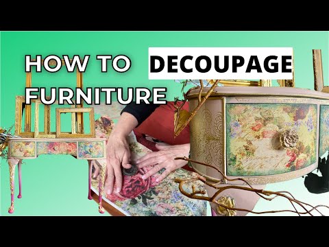 How to Decoupage on Furniture | Tracey's Fancy