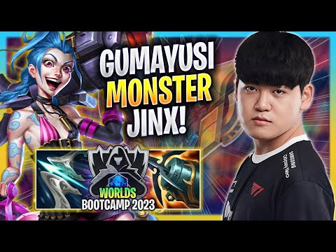 GUMAYUSI IS A MONSTER WITH JINX! - T1 Gumayusi Plays Jinx ADC vs Xayah! | Bootcamp 2023