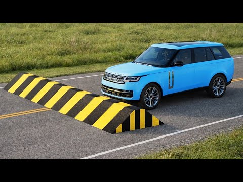 Cars vs Triangle Speed Bumps Challenge #4 in BeamNG Drive!