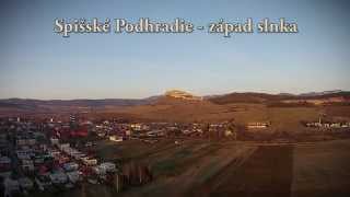 preview picture of video 'Západ slnka nad Spišským Podhradím, Panoráma Spišského hradu a v diaľke Vysoké Tatry'