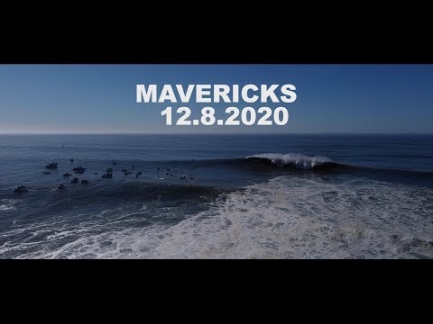 Aerial footage of massive waves at Mavericks