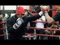POWERFUL JERMELL CHARLO'S FULL MITT WORKOUT FOR TONY HARRISON