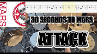 30 Seconds To Mars - Attack // Drum Cover With Sheet Music