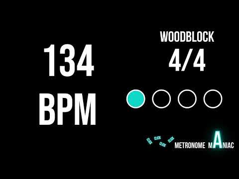Metronome 134 BPM 4/4 - Woodblock