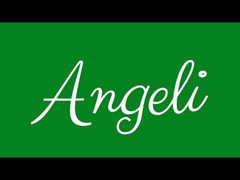 Learn how to Write the Name Angeli Signature Style in Cursive Writing