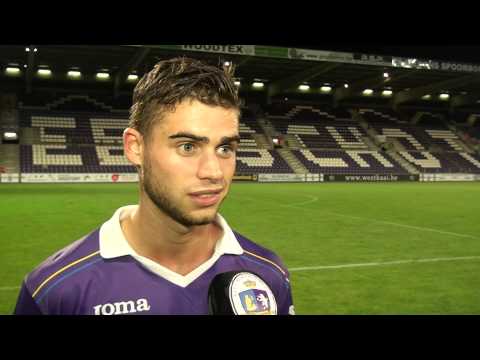 Jaric Schaessens na de overwinning tegen Bilzerse Waltwilder