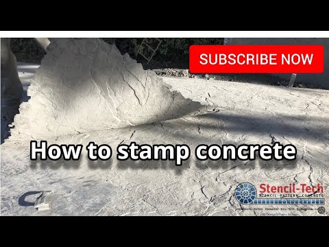 Stencil-tech How to pattern imprint (stamp concrete)
