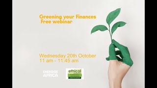 Greening your finances webinar