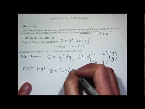 Principal Axes Theorem Tutorial