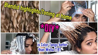 How I highlight and Tone my hair to ash blonde at home|DIY|GLOW BY SANA