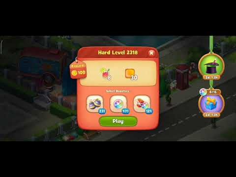 Gardenscapes Level 2318 Walkthrough "No Boosters Used"