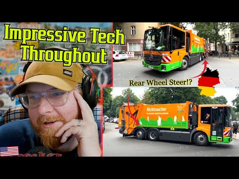 American Reacts to New Mercedes Econic Faun Variopress - Germany