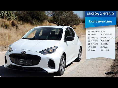 2024 Mazda 2 Hybrid 1,5l 116 PS l Northern White Pearl (48D) l 360° View + Interior (4K)