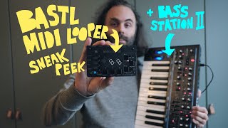 Video thumbnail for BASTL MIDI LOOPER sneak peek + Bass Station 2 Jam by True Cuckoo