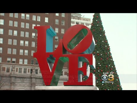 LOVE Sculpture Returns To Love Park With A Parade