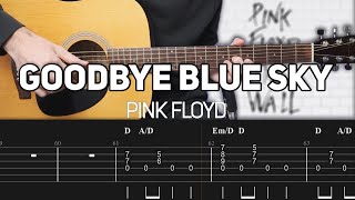 Pink Floyd - Goodbye Blue Sky (Guitar lesson with TAB)