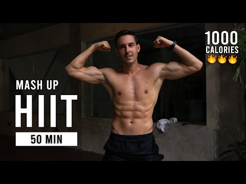50 Min Killer HIIT Workout For Fat Loss | Burn 1000 Calories (Full Body, Home Workout)