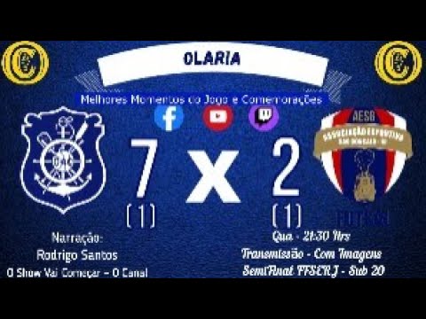 Melhores Momentos Olaria 7 (1) x (1) 2 AESG - Campeonato Carioca Sub 20 - Semi Final - FFSERJ