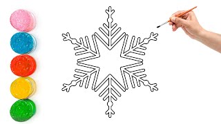 How to Draw a Cute Snowflake | Easy Winter Drawing for Kids