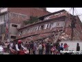 Nepal earthquake: buildings destroyed and injured.