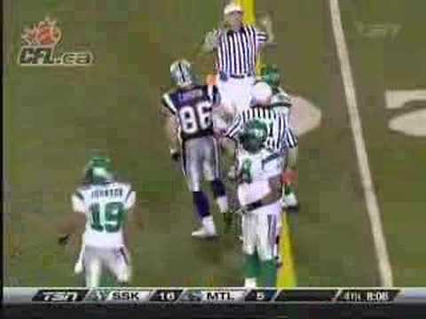 CFL Ben Cahoon Catch vs. Saskatchewan