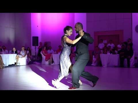  Maria Kalogera  and  Michalis Souvleris  are  dancing  to  the  tango  "  Mi Dolor  "  by  Alfredo De Angelis  at  Summer TangoFest Bodrum  in  2018