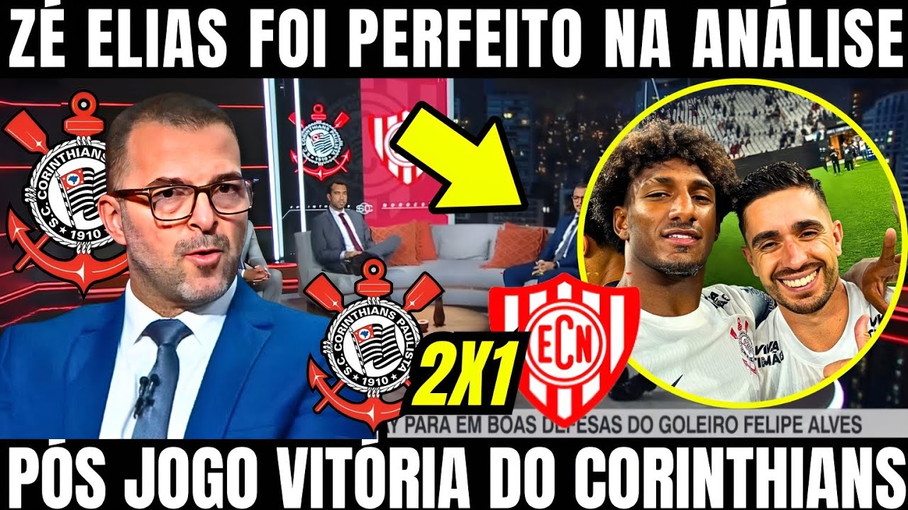 ZÉ ELIAS FOI PERFEITO NA ANÁLISE DA VITÓRIA DO CORINTHIANS PELO CAMPEONATO PAULISTA !