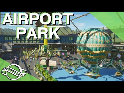 A THEME PARK INSIDE AN AIRPORT?? Planet Coaster Park Spotlight