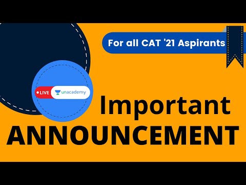 ANNOUNCEMENT OF THE YEAR!!!!! | CAT 2021 Aspirants | Must Watch | Unacademy CATalyst