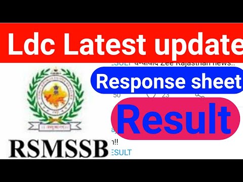 Rsmssb Ldc | Result and Response sheet Updates?? Video
